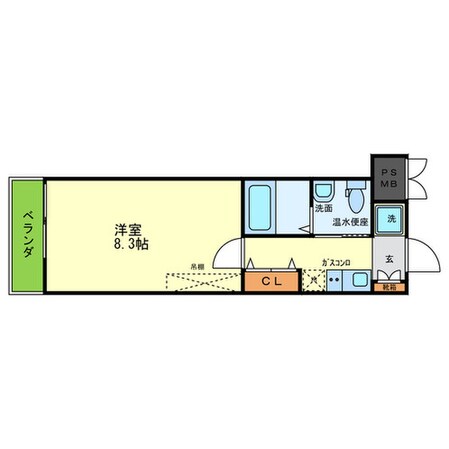 ｳｲﾝｽﾞｺｰﾄ天神の物件間取画像